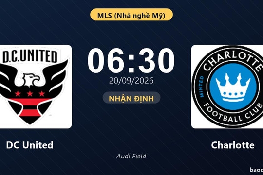 Nhận định DC United vs Charlotte: Đội khách tiếp tục duy trì ưu thế?