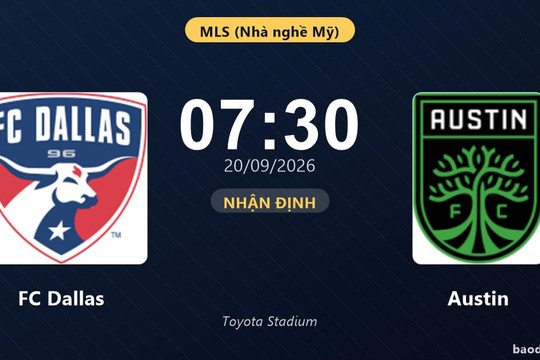 Nhận định FC Dallas vs Austin: Điểm tựa từ thành tích đối đầu
