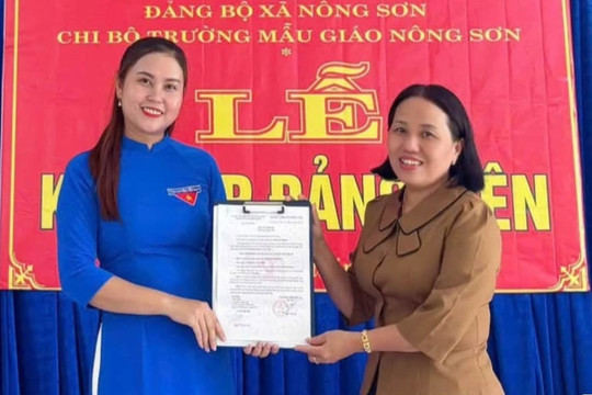 Nông Sơn phát triển đảng viên đạt gần 89% chỉ tiêu