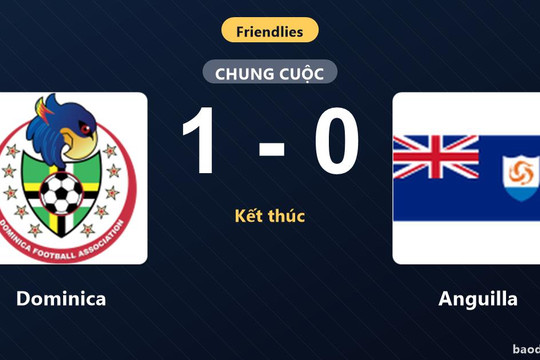 Hạ Anguilla sát nút, Dominica hưởng trọn niềm vui trong trận giao hữu quốc tế