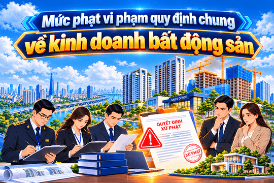 [Infographic] - Mức phạt vi phạm quy định chung về kinh doanh bất động sản
