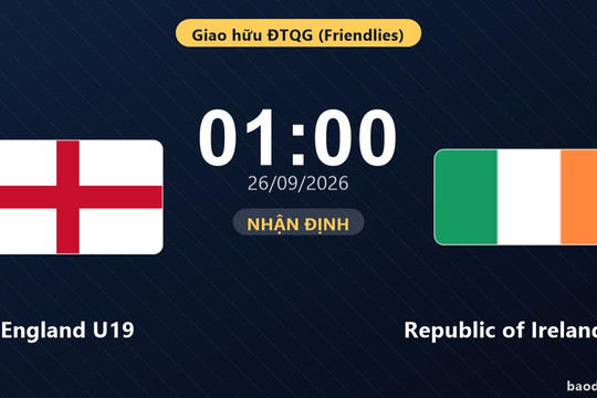 Nhận định England U19 vs Republic of Ireland U19: Cuộc đấu của hai hàng thủ