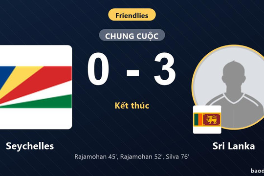 Thua Sri Lanka 0-3, Seychelles nối dài thất vọng ngay trên sân nhà