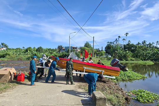 Xã Duy Xuyên sẵn sàng trang thiết bị ứng phó bão lụt