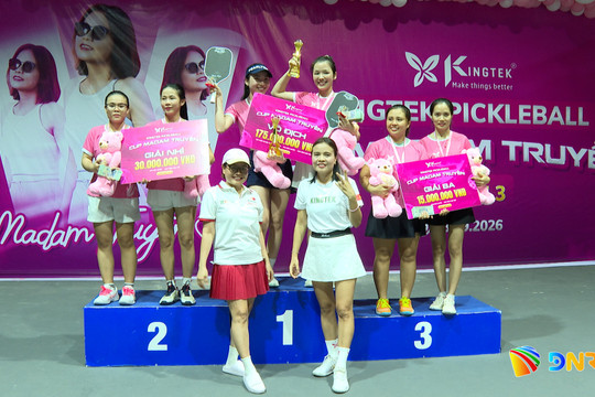 Gần 400 vận động viên nữ tranh tài tại giải Kingtek Pickleball Cup Madam Truyền 2026