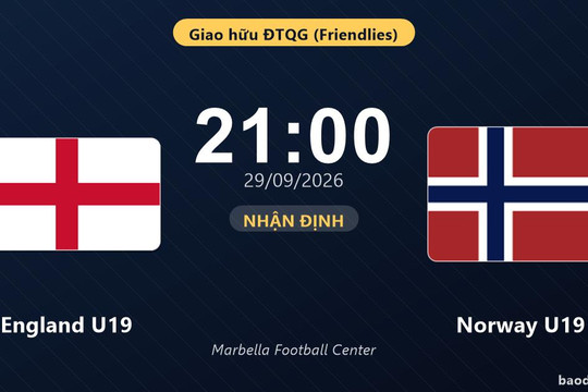 Nhận định England U19 vs Norway U19: Màn so tài của hai đội vào phom