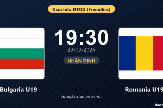 Nhận định Bulgaria U19 vs Romania U19: Điểm tựa sân nhà