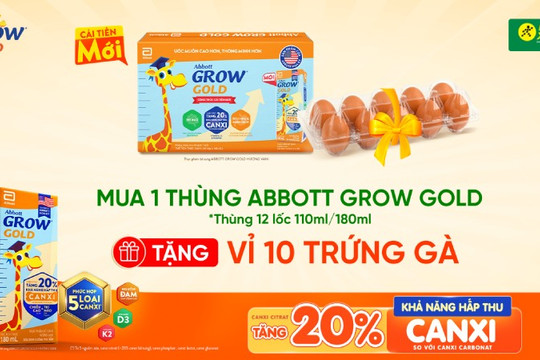 Cách mua thùng sữa Abbott Grow Gold nhận ngay vỉ trứng 10 quả tại Bách hóa XANH tháng 10