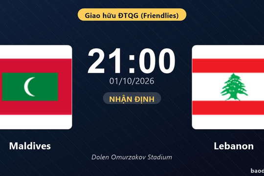 Nhận định Maldives vs Lebanon: Chủ nhà tìm lại chiến thắng