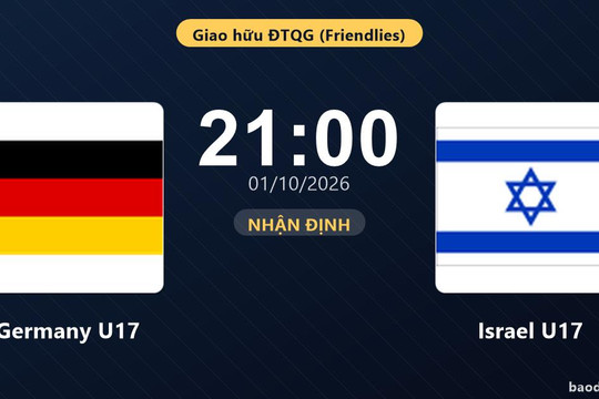 Nhận định Germany U17 vs Israel U17: Điểm tựa sân nhà