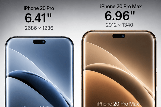 Đột phá thiết kế iPhone 20 Pro Max: Màn hình chạm ngưỡng 7 inch và kết cấu kính cong bốn cạnh