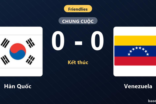 Bất phân thắng bại trên sân nhà, Hàn Quốc chia điểm không bàn thắng trước Venezuela