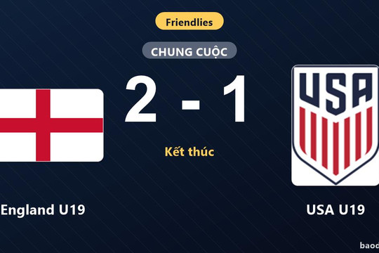 Thắng kịch tính USA U19, England U19 nối dài chuỗi trận ấn tượng