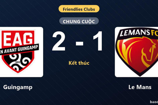 Guingamp đánh bại Le Mans ở trận giao hữu câu lạc bộ