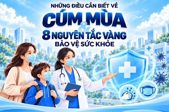 [Infographic] - Những điều cần biết về cúm mùa và 8 nguyên tắc vàng bảo vệ sức khỏe