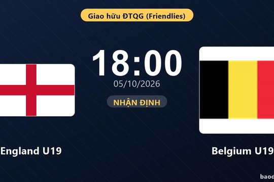 Nhận định England U19 vs Belgium U19: Chủ nhà nối dài mạch thăng hoa?