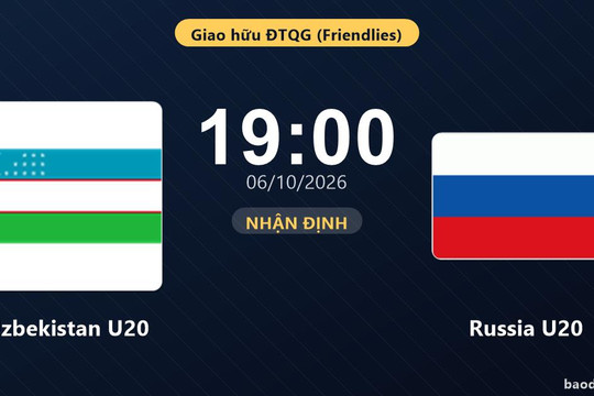 Nhận định Uzbekistan U20 vs Russia U20: Điểm tựa sân nhà