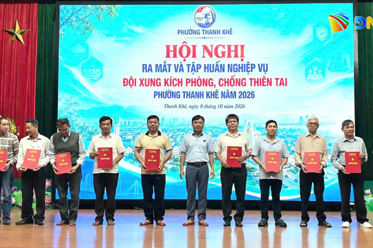 Phường Thanh Khê thành lập Đội xung kích phòng, chống thiên tai năm 2026