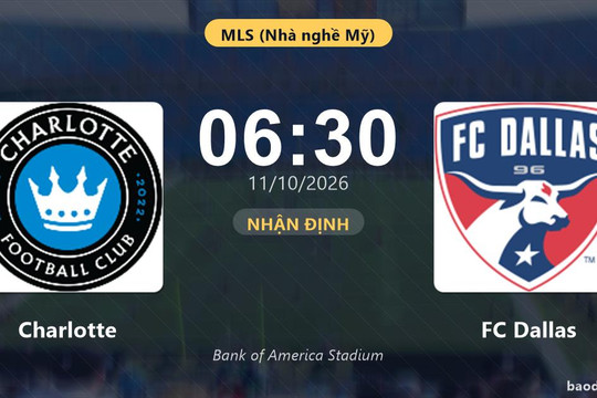 Nhận định Charlotte vs FC Dallas: Cơ hội bám đuổi ngôi đầu