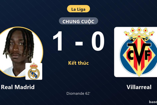 Đánh bại Villarreal, Real Madrid giữ vững vị trí trong nhóm dẫn đầu La Liga