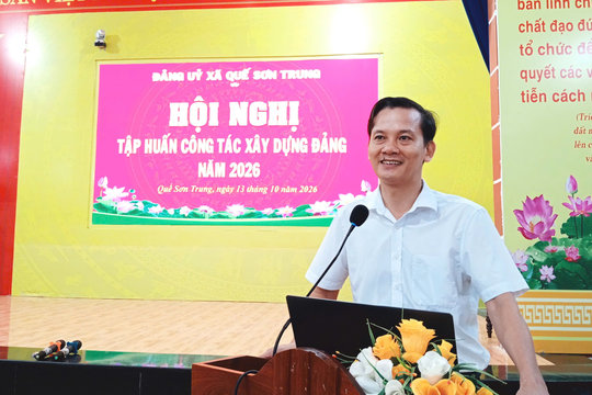 Đảng ủy xã Quế Sơn Trung tập huấn nghiệp vụ công tác Đảng