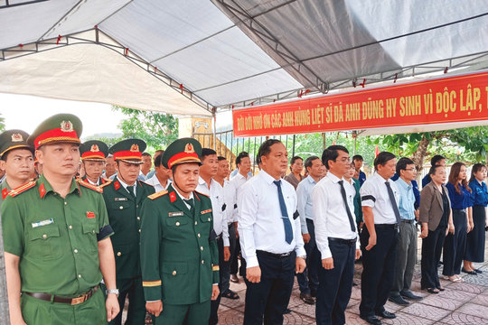 Xã Quế Sơn Trung truy điệu, an táng 3 hài cốt liệt sĩ