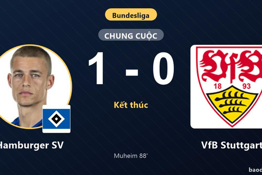 Hạ VfB Stuttgart phút 88, Hamburger SV bắt kịp điểm số với đối thủ