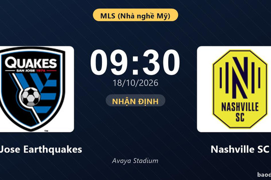 Nhận định San Jose Earthquakes vs Nashville SC: Khách tiếp tục bay cao?