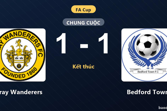 Hòa nhau tại Flamingo Park, Cray Wanderers và Bedford Town níu chân nhau ở FA Cup