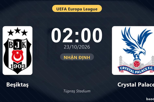 Nhận định Beşiktaş vs Crystal Palace: Điểm nóng cuộc đua tốp đầu