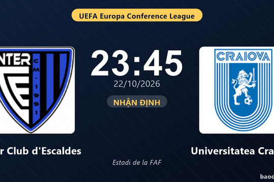 Nhận định Inter Club d'Escaldes vs Universitatea Craiova: Điểm nóng cuộc đua tốp đầu