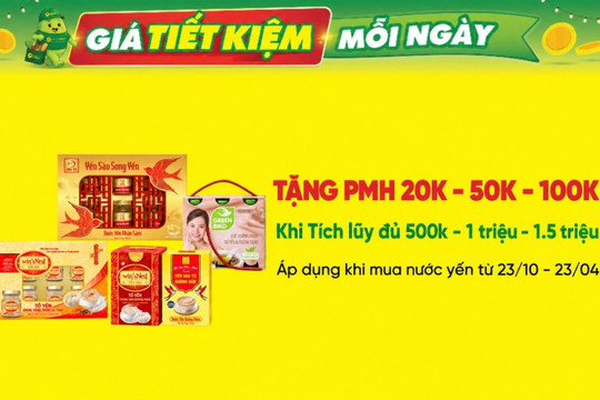 Mẹo mua nước yến trực tuyến tích lũy doanh số nhận ngay phiếu mua hàng đến 100.000 đồng