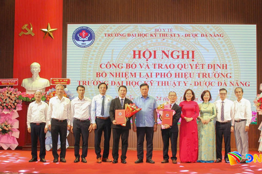 Bổ nhiệm lại hai Phó Hiệu trưởng Trường Đại học Kỹ thuật Y - Dược Đà Nẵng
