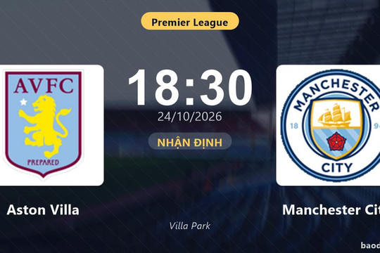 Nhận định Aston Villa vs Manchester City: Màn so tài của hai đội vào phom
