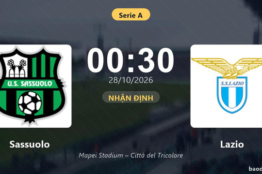 Nhận định Sassuolo vs Lazio: Cơ hội bám đuổi ngôi đầu