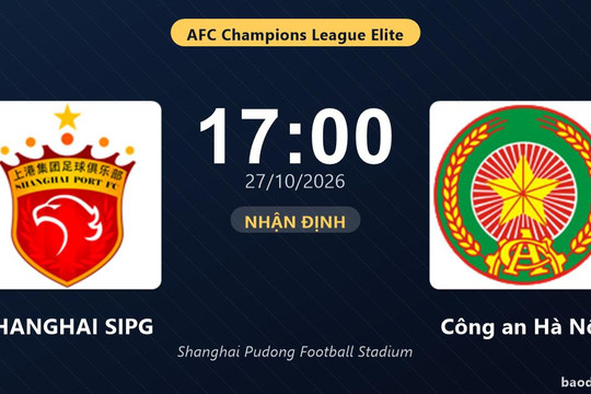 Nhận định SHANGHAI SIPG vs Công an Hà Nội: Điểm nóng cuộc đua tốp đầu