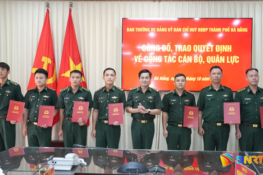 Bộ đội Biên phòng thành phố Đà Nẵng trao quyết định về công tác cán bộ, quân lực