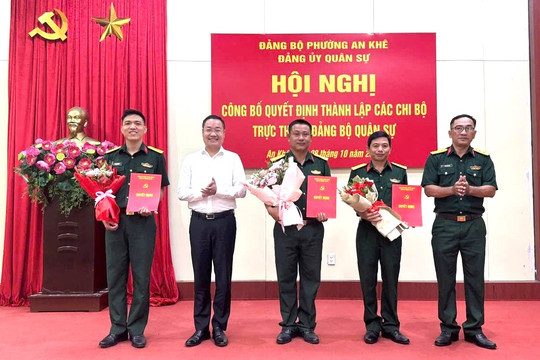 Đảng ủy Quân sự phường An Khê thành lập 3 chi bộ trực thuộc
