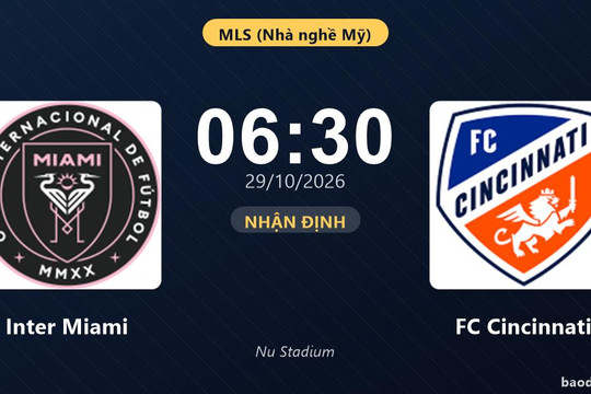 Nhận định Inter Miami vs FC Cincinnati: Hứa hẹn màn đôi công