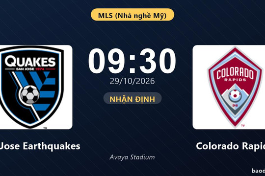 Nhận định San Jose Earthquakes vs Colorado Rapids: Đội khách đau đầu vì thiếu người