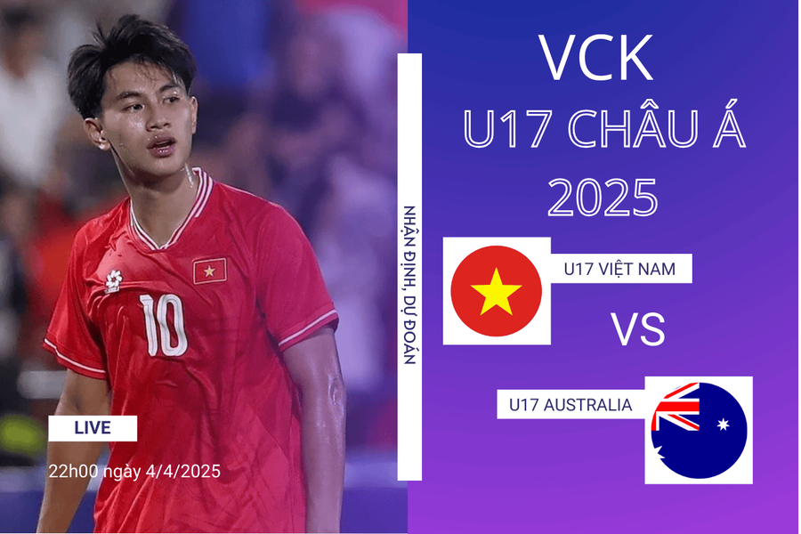 Nhận định, dự đoán U17 Australia vs U17 Việt Nam 22h00 ngày 4/4/2025