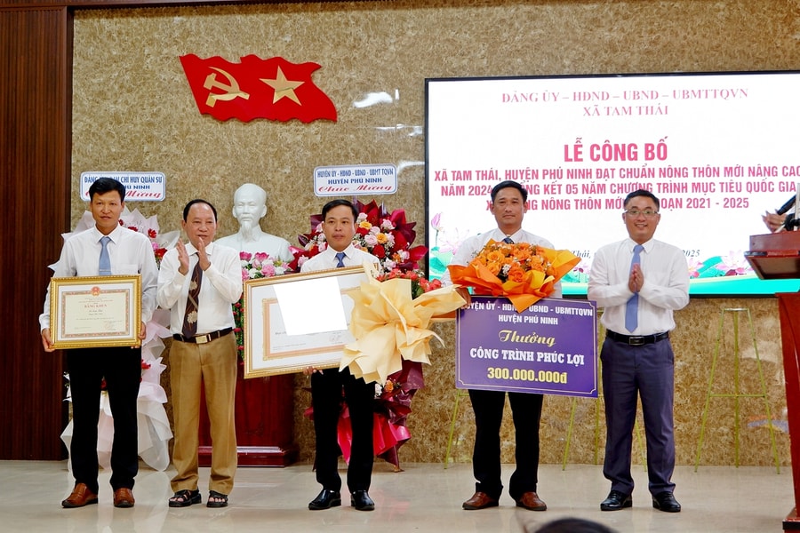 Xã Tam Thái công bố đạt chuẩn nông thôn mới nâng cao năm 2024