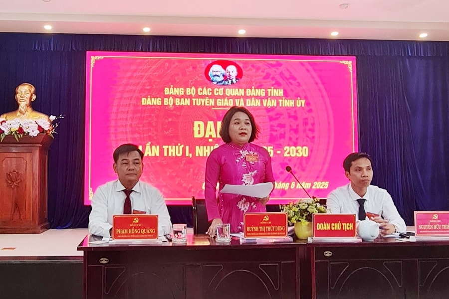 Đảng bộ Ban Tuyên giáo và Dân vận Tỉnh ủy Quảng Nam tổ chức Đại hội lần thứ I