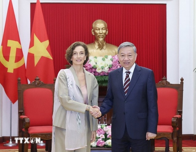 General Secretary To Lam meets UNESCO Director-General Audrey Azoulay