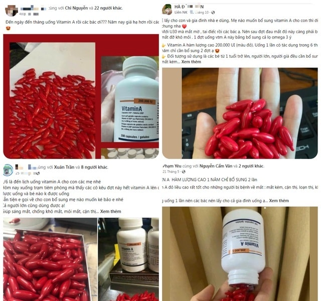 Cảnh giác với việc mua vitamin A trên mạng xã hội