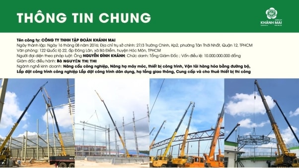 Khánh Mai Group - Dịch vụ cho thuê xe cẩu tại TP. Hồ Chí Minh uy tín
