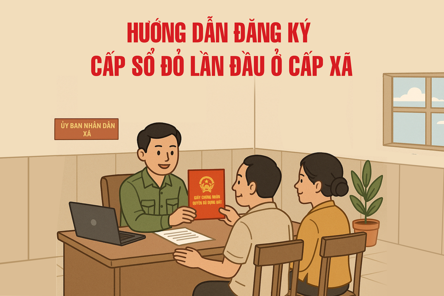 Hướng dẫn đăng ký cấp sổ đỏ lần đầu ở cấp xã