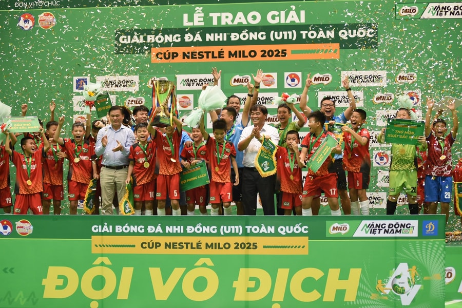 U11 Hưng Yên đoạt chức vô địch Giải bóng đá Nhi đồng (U11) quốc gia năm 2025