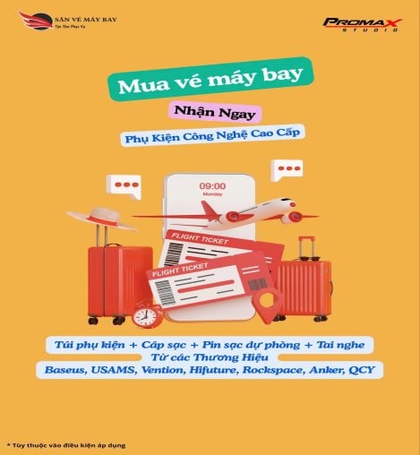 Mua vé máy bay - Tặng ngay phụ kiện công nghệ cao cấp Promax