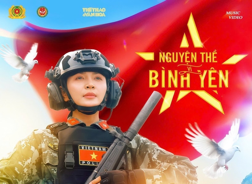 Duyên Quỳnh hóa thân thành chiến sĩ công an trong MV “Nguyện thề vì bình yên”